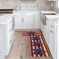 Artoid Mode Stripes Let Freedom Ring Kitchen Mats Set Of 2, 4th Of July Patriotic Liberty Decorations For Home Kitchen - 17x29 And 17x47 Inch -Generic Furniture Shop 51aWmMwIEHL