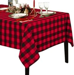Buffalo Plaid Tablecloth Black And White Checkered Tablecloth Thanksgiving Tablecloth For Thanksgiving Christmas Table Decorations 56x84 Inch -Generic Furniture Shop 51aa7ljGeDL. AC