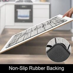 Anti Fatigue Kitchen Rug Sets 2 Piece Non Skid Waterproof Cushioned Kitchen Floor Mat Comfort Heavy Duty Standing Mats Farmhouse Kitchen Rugs And Mats Runner Rugs For Laundry -Generic Furniture Shop 51byplNTnjL