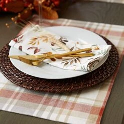 Thankful Autumn Collection Fall Tabletop Decoration, Reversible Placemat Set, 13x19, Fall's Bounty, 4 Piece -Generic Furniture Shop 51c5VspytGL