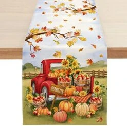 Fall Pumpkin Placemats For Dining Table, 12 X 18 Inch Farm Apples Sunflower Truck Autumn Thanksgiving Seasonal Holiday Decoration Rustic Washable Table Mats Set Of 4 14 Fall Pumpkin Placemats For Dining Table, 12 X 18 Inch Farm Apples Sunflower Truck Autumn Thanksgiving Seasonal Holiday Decoration Rustic Washable Table Mats Set Of 4 -Generic Furniture Shop 51cSS0 Z7TL. AC