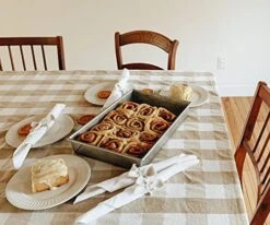 Rectangle Table Cloth, Cotton Tablecloth - Beige Tablecloth Rectangle, Buffalo Plaid Tablecloth, Farmhouse Tablecloth - Linen Tablecloth, Cotton Tablecloth For Rectangle Table - 63x109 Beige & Cream -Generic Furniture Shop 51cWHQYLdaL