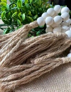 Napkin Rings Farmhouse Natural White Wooden Beads Tassels,Set Of 4 -Generic Furniture Shop 51ceIdMbtWL