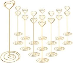16pcs Place Card Holders, 8.75 Inches Tall Table Number Holders, Gold Picture Holder For Tables With Heart Shaped Clip For Wedding, Photos, Food Signs, Memo Notes, Restaurant, Birthday -Generic Furniture Shop 51d7Uv90dBL. AC