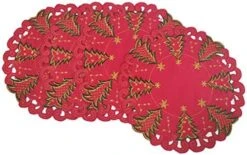 Pandora Collection Holiday Christmas Tree Tablecloth - 2 Colors (Red, 16"x68" Table Runner) -Generic Furniture Shop 51d9WvuyYbL. AC