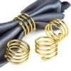 6Pcs Gold Napkin Rings Round Napkin Holders Buckles For Wedding, Dinner Party, Table Decorations