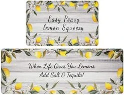 Anti Fatigue Kitchen Mat For Floor 2 Piece Waterproof Lemon Kitchen Rug Runner Thick Cushioned Kitchen Floor Mat Non Slip Kitchen Mat And Rug Comfort Heavy Duty Standing Mat Carpets For Kitchen -Generic Furniture Shop 51dH4Eo0jHL. AC