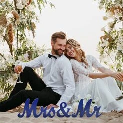 Large Mr And Mrs Sign Wedding Table Decorations, Mr & Mrs Letters Display Stand Figures For Sweetheart Table, Photo Props, Wedding Decorations, Anniversary Wedding Shower Gift (Royal Blue) -Generic Furniture Shop 51dYOda7kIL
