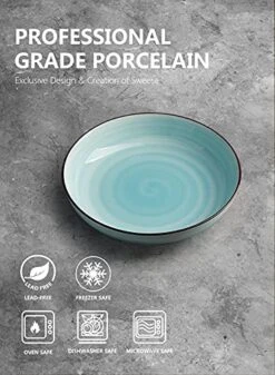 128.003 Porcelain Salad Pasta Bowls - 30 Ounce - Set Of 6, Cool Assorted Colors 9 128.003 Porcelain Salad Pasta Bowls - 30 Ounce - Set Of 6, Cool Assorted Colors -Generic Furniture Shop 51dgL6G0o4S