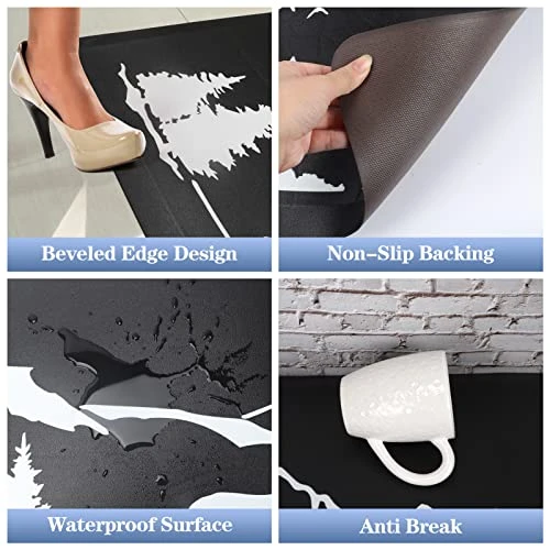 Hoikwo 2 Pcs Home Kitchen Decor Bear Rugs And Mats For Floor, Apartment Essentials, 0.47inch Thick Cushioned Anti Fatigue Mats Winter Kitchen Floor Mat For Sink, Laundry, Office 5 Hoikwo 2 Pcs Home Kitchen Decor Bear Rugs And Mats For Floor, Apartment Essentials, 0.47inch Thick Cushioned Anti Fatigue Mats Winter Kitchen Floor Mat For Sink, Laundry, Office - Image 5