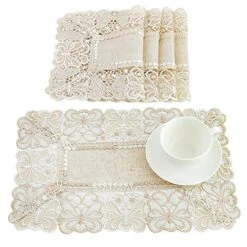 Table Mats Beautiful Table Placemats Set Of 4 Table Place Mats 18 X 12 Inch Placemats For Dining Kitchen Table Wedding Home Decor
