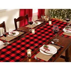 6pcs Buffalo Plaid Placemats Red And Black Buffalo Check Placemats, Reversible Cotton Burlap Christmas Placemats For Home Holiday Christmas Table Decorations, 12 X 18 Inch -Generic Furniture Shop 51eDckDyb3L