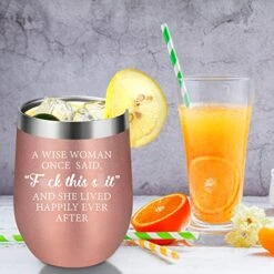 Funny Wine Gifts For Women, Best Friend, Coworker - Cool Bday Gifts For Mom, Wife, Sister - New Beginnings, Mothers Day, Birthday Gifts For Her - Fun Wine Tumbler Drinking Wine Cups For Women -Generic Furniture Shop 51eP81tsZ0L