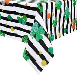 St. Patrick’s Day Tablecloth, Green Lucky Shamrock Table Cloth, Buffalo Plaid Checkered Tablecloths, Four Leaf Clovers Waterproof Tablecloth Rectangle For Dinner Party Decoration, 60 X 84 Inch -Generic Furniture Shop 51eQ4QA5JoL. AC