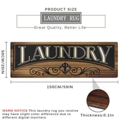 Cekene Laundry Room Runner Rug Non-Slip Rubber Laundry Floor Mat Durable Washable Mats For Washhouse Kitchen Doormat Farmhouse Decor 20x59 Inch -Generic Furniture Shop 51eS5snhu1L