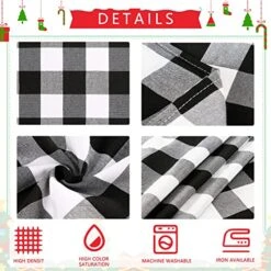 Buffalo Plaid Tablecloth Black And White Checkered Tablecloth Thanksgiving Tablecloth For Thanksgiving Christmas Table Decorations 56x84 Inch -Generic Furniture Shop 51eU2SyrlcL