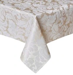 70 X 70 Inch Square Damask Jacquard Tablecloth Table Cover - Waterproof/Spill Proof/Stain Resistant/Wrinkle Free/Heavy Duty - Great For Banquet, Parties, Dinner, Kitchen, Wedding (Beige)