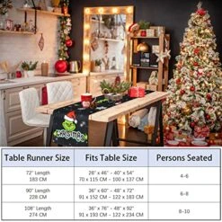 Christmas Table Runner - 13 X 90 Inch Christmas Decorations Christmas Table Decorations Black Tablecloth For Christmas Decor Xmas Ornaments Holiday Indoor Home -Generic Furniture Shop 51eoouZPyBL