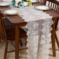 Lace-Tablecloth-Rectangular 60x120-Inch White Rectangle Overlay Tea Tablecloth Lace Tablecloths Long Rectangular Tablecloth Lace Tablecloth 60 Table Floral Embroidery Lace Table Cloths Decoration -Generic Furniture Shop 51fD4F61TrL. AC 1