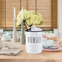 Kitchen Utensil Holder For Countertop, Vintage Farmhouse Metal Utensil Crock, Large Cooking Utensil Storage Caddy Organizer For Kitchen Decor 7 Kitchen Utensil Holder For Countertop, Vintage Farmhouse Metal Utensil Crock, Large Cooking Utensil Storage Caddy Organizer For Kitchen Decor -Generic Furniture Shop 51fFRA5ForL