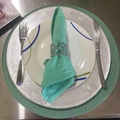 Set Of 6 Crystal Beads Napkin Rings Handcraft Sparkly Elegant Napkin Holders For Wedding Party Dinner Table Decor (Silver Tone) 8 Set Of 6 Crystal Beads Napkin Rings Handcraft Sparkly Elegant Napkin Holders For Wedding Party Dinner Table Decor (Silver Tone) -Generic Furniture Shop 51fYlcyOzJL