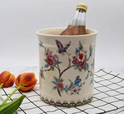 IMIFLA Utensil Crocks Extra Large Kitchen Utensil Holder For Countertop Ceramic Cooking Utensils Butterfly Ice Crack -Generic Furniture Shop 51fj1WZDntL