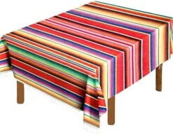 Mexican Serape Blanket Tablecloth 59 X 84 Inch For Mexican Wedding Party Decorations Outdoor Picnics Dining Table, Large Square Cotton Table Cloth -Generic Furniture Shop 51fsKPBRIzL. AC