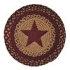 Star Braided Table Mat Burgundy Country Decor