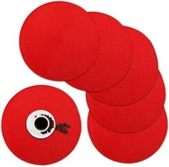 Round Placemats, Crossweave Heat Resistant Woven Round Place Mats Diameter 13.5 Inch For Kitchen Table Set Of 6 (Nautical Blue) -Generic Furniture Shop 51g0kd3ni7L. AC