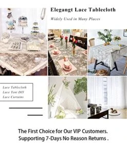 Lace-Tablecloth-Rectangular 60x120-Inch White Rectangle Overlay Tea Tablecloth Lace Tablecloths Long Rectangular Tablecloth Lace Tablecloth 60 Table Floral Embroidery Lace Table Cloths Decoration -Generic Furniture Shop 51g2V87SelL