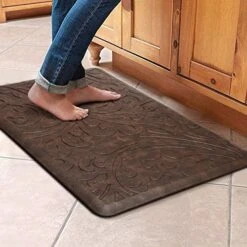 2PCS Kitchen Mat Cushioned Anti-Fatigue Floor Mat,Waterproof Non-Slip Standing Mat,Ergonomic Comfort Floor Mat Rug For Home,Office,Sink,Laundry,Desk(17.3"x28"+17.3"x60",Brown) -Generic Furniture Shop 51gB7eDYhL. AC