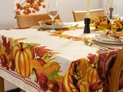 Printed Fall Tablecloth, Thanksgiving Harvest Party Collection - Wrinkle Free Table Cloth For Kitchen Dining Tabletop Decoration Parties Harvest, 60 X 120 Inch Rectangle -Generic Furniture Shop 51h5HXT8YbL