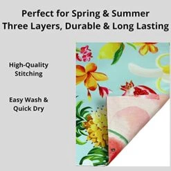 Summer Placemats Set Of 4 - Double Sided Pattern Washable Placemats, Placement Mats For Dining Table, Table Placemats Set Of 4, Linen Placemats, Dining Table Mats, Plate Mat Set, 18"X13" -Generic Furniture Shop 51hBucTRFAL