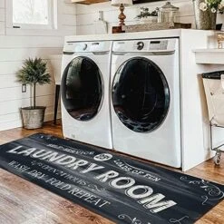 Homcomoda Farmhouse Laundry Room Runner Rugs With Rubber Backing Non Slip 20x59 Washable Laundry Room Mats Black Laundry Rugs And Mats For Laundry Room Decor -Generic Furniture Shop 51hEHF0nMpL. AC
