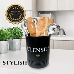 Utensil Holder Large Crocks Kitchen (black) -Generic Furniture Shop 51hY74wwWML