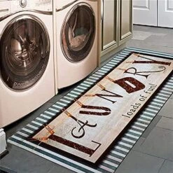 ABREEZE Laundry Room Rug 20"x59", Laundry Mats Washable Farmhouse Mat Floor Runners For Bath Room Carpet Kitchen Mats(Grape) -Generic Furniture Shop 51iAGpsDA8L. AC