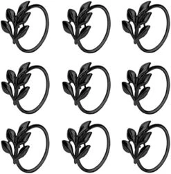 Set Of 20 Leaf Napkin Rings Metal Gold Napkin Holder Table Napkin Rings For Dinning Table Parties Everyday (Ye Zi-Gold 20) -Generic Furniture Shop 51iAmlEWq0L. AC