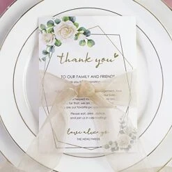 Wedding Thank You Place Setting Cards, 50 Pieces Place Cards For Table Setting, Table Place Cards For Wedding Favors, Receptions, Dinner Parties, Events And Celebrations (4 X 6 In, Floral) 18 Wedding Thank You Place Setting Cards, 50 Pieces Place Cards For Table Setting, Table Place Cards For Wedding Favors, Receptions, Dinner Parties, Events And Celebrations (4 X 6 In, Floral) -Generic Furniture Shop 51iCh7oxiDL