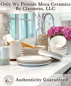 Ora Ceramic Dinner Plates Set Of 6, 10 Inch Dish Set - Microwave, Oven, And Dishwasher Safe, Scratch Resistant, Modern Rustic Dinnerware- Kitchen Porcelain Serving Dishes - Vanilla White -Generic Furniture Shop 51iNiurxwfS 1