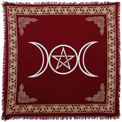 Beautiful Gold Silver Alter Square For Sacred Places Triple Goddess Pentagram Moon Altar Cloth Purple 61 By 61 CMS/24x24 Inches -Generic Furniture Shop 51idcEKYzL. AC