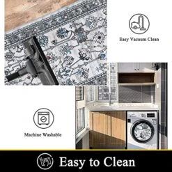 Vaukki Boho Kitchen Rug Sets 3 Pieces, Tribal Washable Kitchen Mats For Floor, Non Slip Soft Kitchen Area Rug Floor Mat For Kitchen, Laundry Room And Hallway (Grey, 20''x32''+20''x47''+20''x59'') 10 Vaukki Boho Kitchen Rug Sets 3 Pieces, Tribal Washable Kitchen Mats For Floor, Non Slip Soft Kitchen Area Rug Floor Mat For Kitchen, Laundry Room And Hallway (Grey, 20''x32''+20''x47''+20''x59'') -Generic Furniture Shop 51ih0Ug5UJL