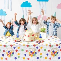 6 Pack Happy Birthday Plastic Tablecloths,108" X 54"Rectangle Disposable Table Covers For Picnic Birthday Wedding Parties … -Generic Furniture Shop 51jCbHnm1AL