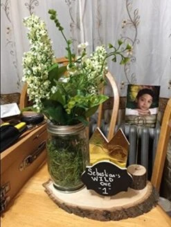 Rustic Real Wood Base Wedding Table Name Number Holder Party Decoration Card Holders Picture Memo Note Photo Clip Holder (10pcs Table Numbers) -Generic Furniture Shop 51jPkAW59aL