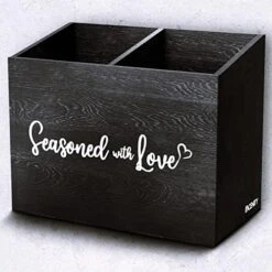 Cooking Utensil Holder, Cute Kitchen Counter Organizer, Utensil Caddy, Lovely Farmhouse Kitchen Decor (White) -Generic Furniture Shop 51jTELJ90NL. AC