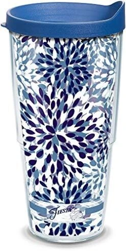 Tervis Plastic Made In USA Double Walled Fiesta Insulated Tumbler Cup Keeps Drinks Cold & Hot, 16oz - 4pk, Lapis Calypso -Generic Furniture Shop 51jUEOg32L. AC