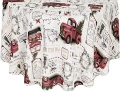 Pine Hill Christmas Tree Farm Fabric Holiday Placemats - Nostalgic Retro Christmas Farm Truck Print Placemats, Set Of 4 Farm Fresh Red Truck Placemats -Generic Furniture Shop 51jnWWuklvL. AC 1