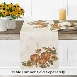 Stockbridge Pumpkin Harvest Bordered Thanksgiving, Autumn Fall Leaf, Sunflower And Acorn Border Print Easy Care Fabric Tablecloth, 60 Inch X 84 Inch Oblong/Rectangle 8 Stockbridge Pumpkin Harvest Bordered Thanksgiving, Autumn Fall Leaf, Sunflower And Acorn Border Print Easy Care Fabric Tablecloth, 60 Inch X 84 Inch Oblong/Rectangle -Generic Furniture Shop 51k0Q5rSVlL