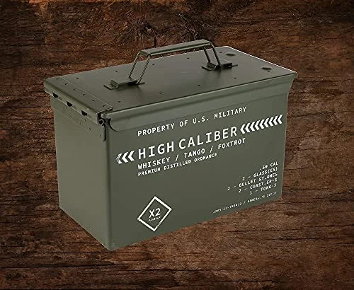 Whiskey Glasses And Whiskey Stones In Unique Tactical Box Display | Ideal Groomsmen Gifts Whiskey Gifts For Men | Bourbon Whiskey Cocktail Glasses, Coasters And Tongs… (with Whiskey Stones) 3 Whiskey Glasses And Whiskey Stones In Unique Tactical Box Display | Ideal Groomsmen Gifts Whiskey Gifts For Men | Bourbon Whiskey Cocktail Glasses, Coasters And Tongs… (with Whiskey Stones) - Image 3