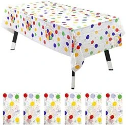 6 Pack Happy Birthday Plastic Tablecloths,108" X 54"Rectangle Disposable Table Covers For Picnic Birthday Wedding Parties … -Generic Furniture Shop 51k1j8sZxL. AC