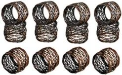 Bronze Napkin Rings Set Of 12, For Harvest, Napkin Rings Thanksgiving, Christmas, Napkin Ring Holder, Party Decoration, Dinning Table, Everyday, Gatherings, Napkin Rings Bulk -Generic Furniture Shop 51kK IMnRHL. AC